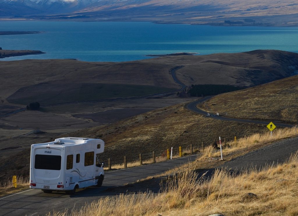 Lake drive motorhome