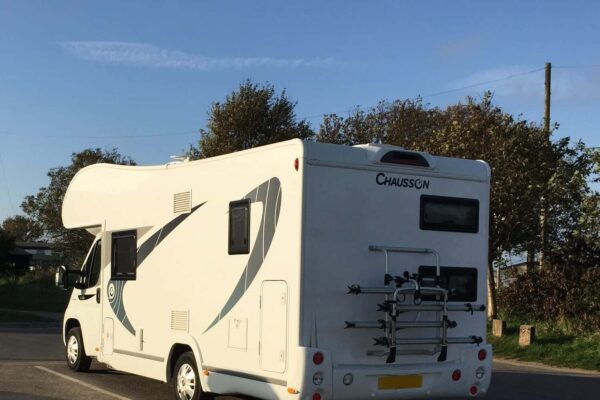 7 berth hire motorhome back and side