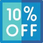 10 percent OFF