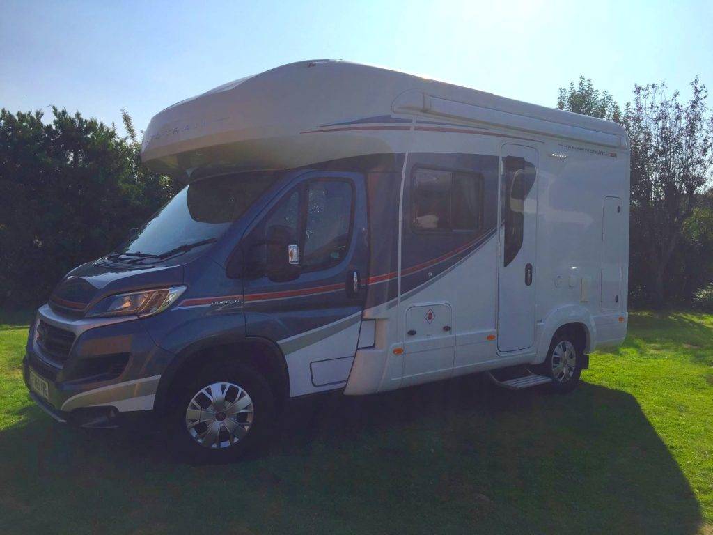2 berth hire motorhome front and side