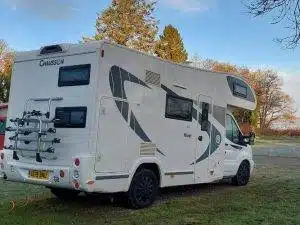 6 berth motorhome back and side