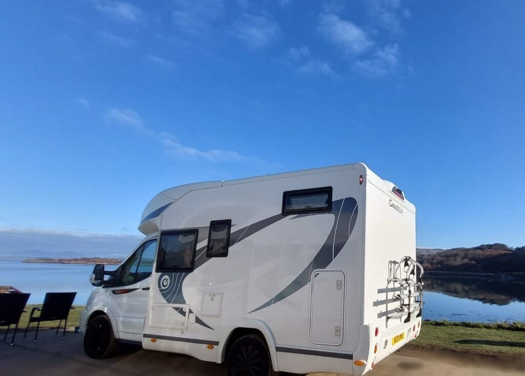 3 berth motorhome sea