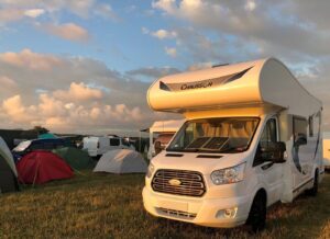 Motorhome at festival