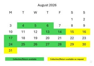 August motorhome hire dates