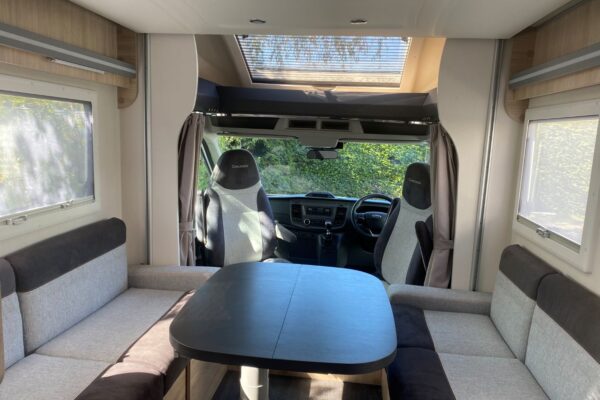 4 berth motorhome living area