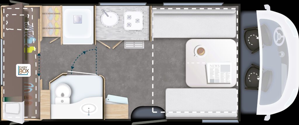 Chausson 720 motorhome layout day