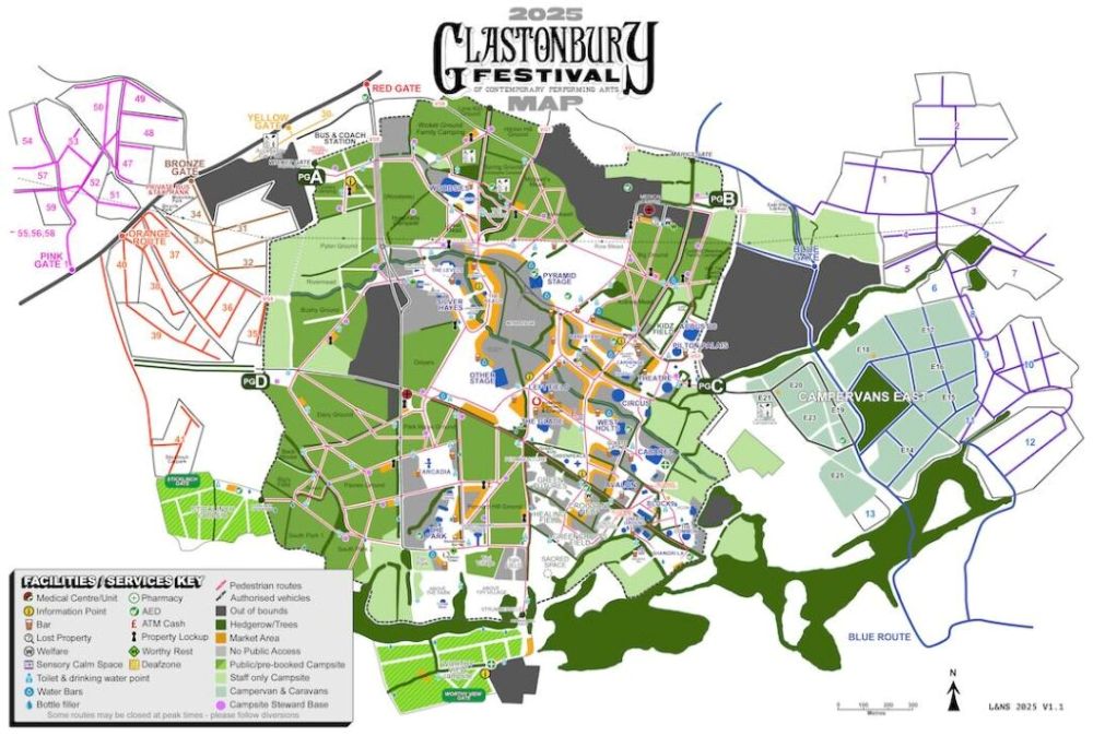 Glastonbury Map