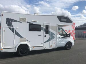 Motorhome at race track